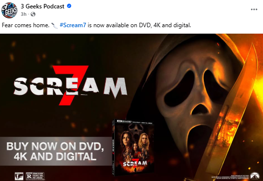 3 Geeks Podcast - Facebook Post